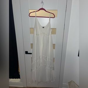 Plus size white maxi dress